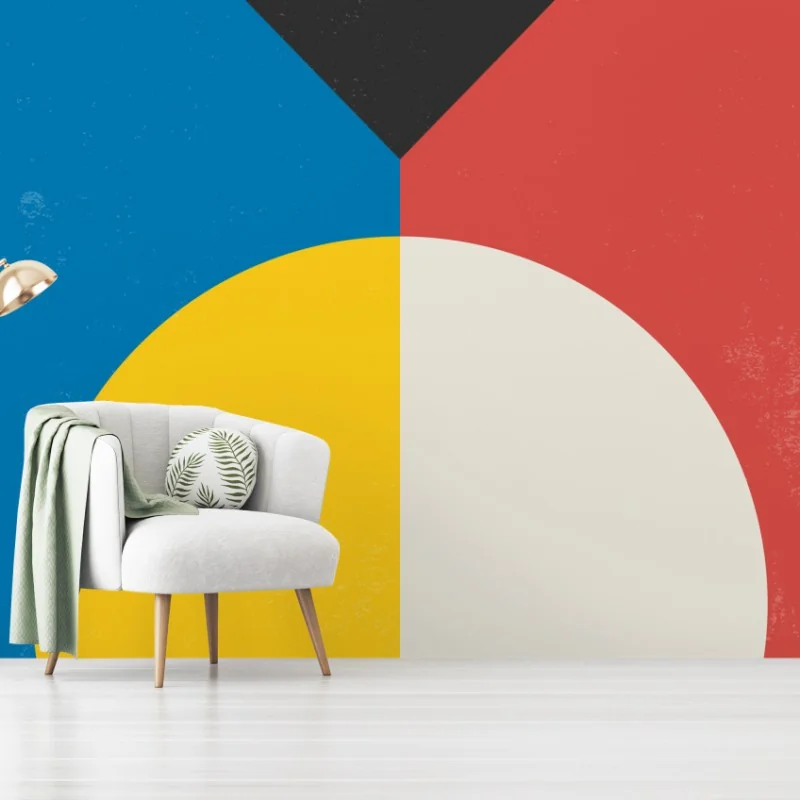 Wall mural split circle - geometric art • Wallissimo®