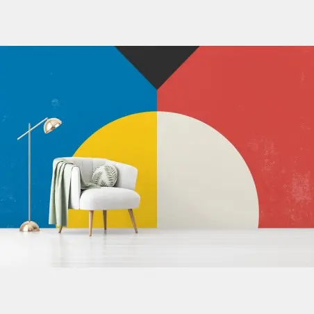 Wall mural split circle - geometric art • Wallissimo®