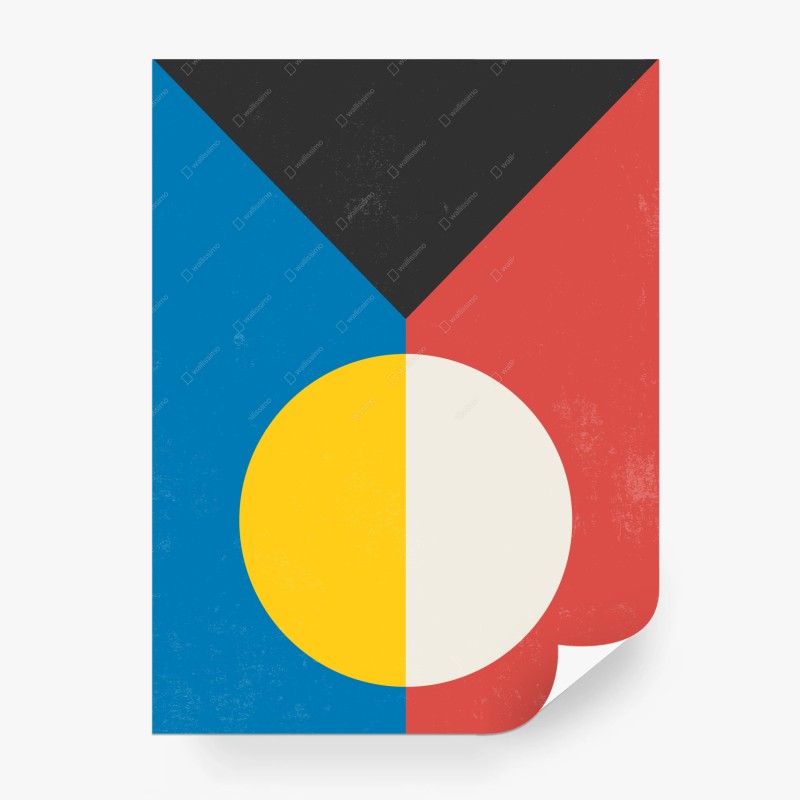 Wall mural split circle - geometric art