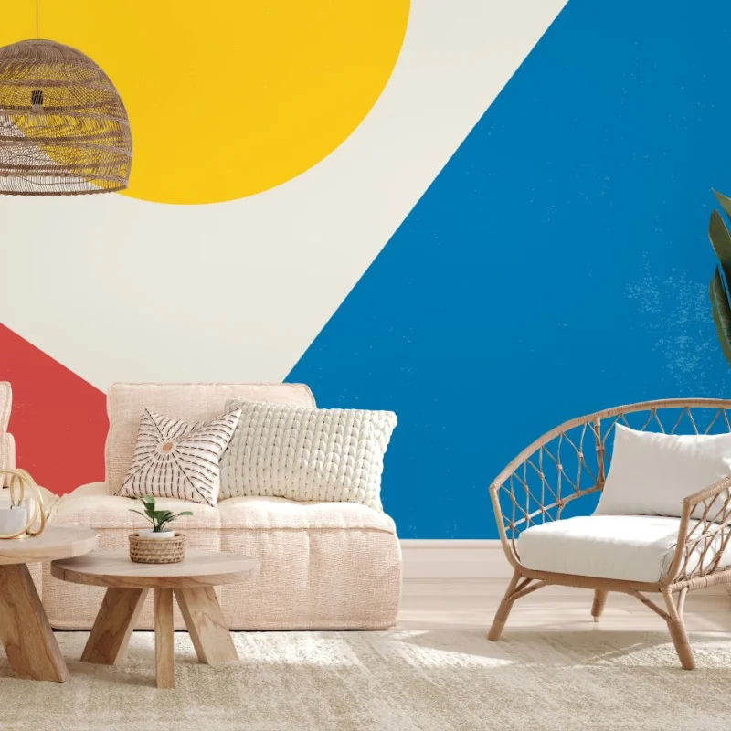 Wall mural geometric sunrise abstract