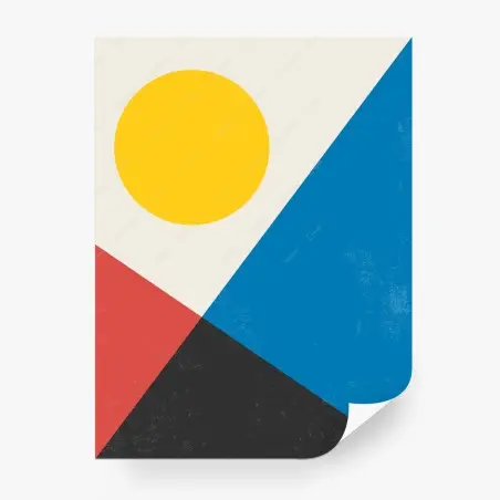 Wall mural geometric sunrise abstract • Wallissimo®
