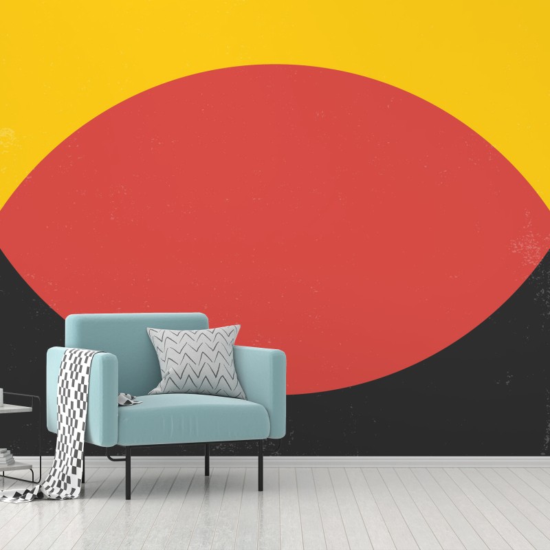 Wall mural overlapping circles geometric art