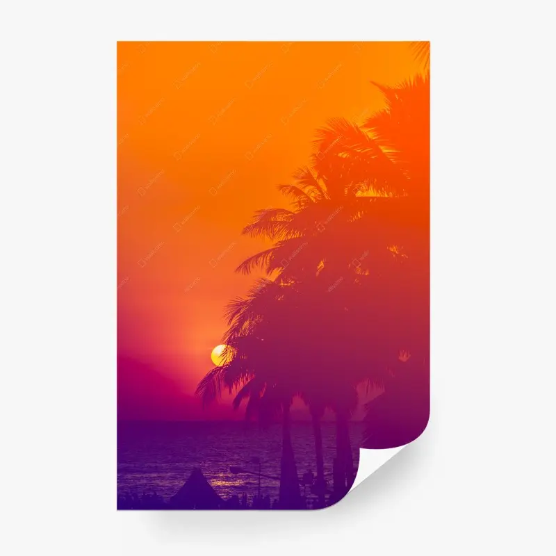 Wall mural tropical monstera leaf pattern • Wallissimo®