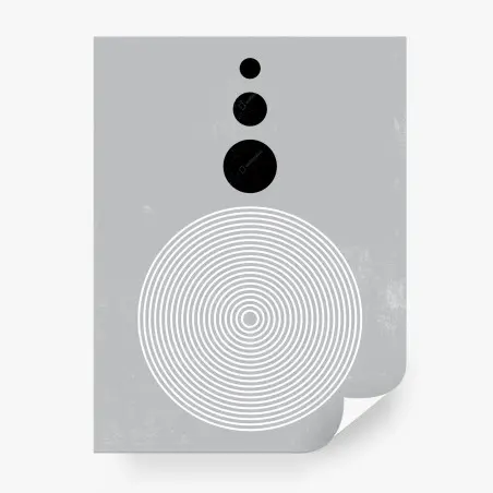 Wall mural minimal concentric circles abstract art • Wallissimo®