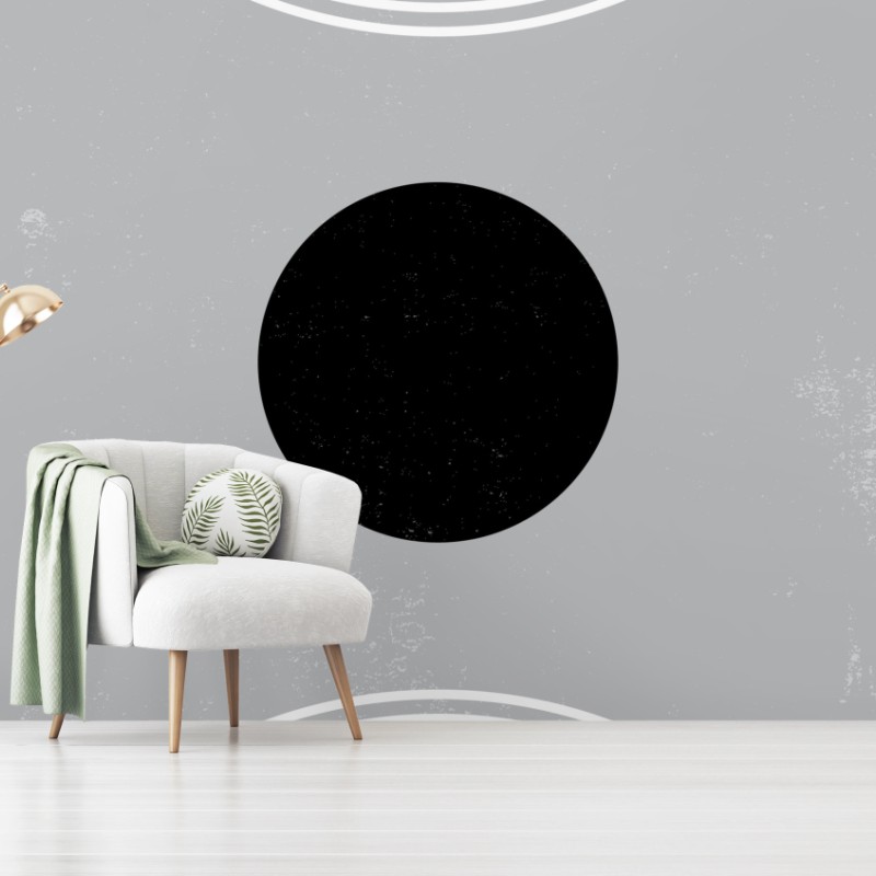 Wall mural minimal concentric circles composition