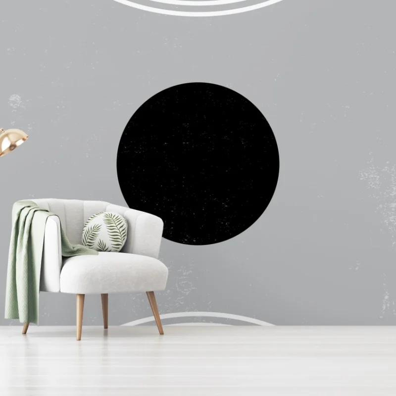 Wall mural minimal concentric circles composition