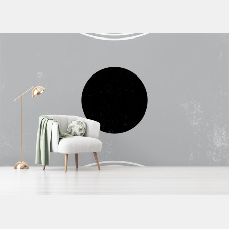 Wall mural minimal concentric circles composition • Wallissimo®