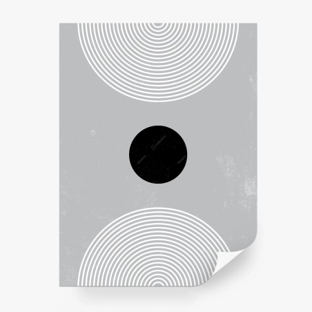 Wall mural minimal concentric circles composition • Wallissimo®
