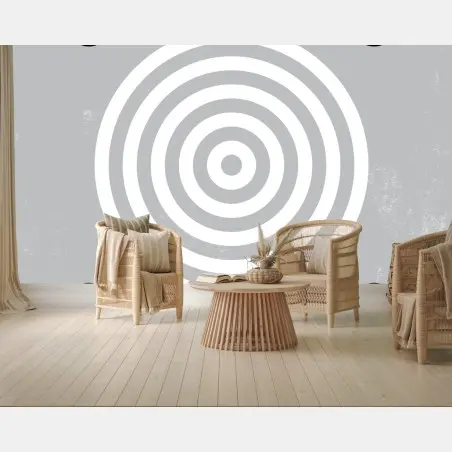 Wall mural grayscale concentric circles wall art • Wallissimo®