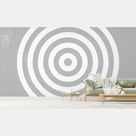 Wall mural minimal geometric concentric circles artwork • Wallissimo®