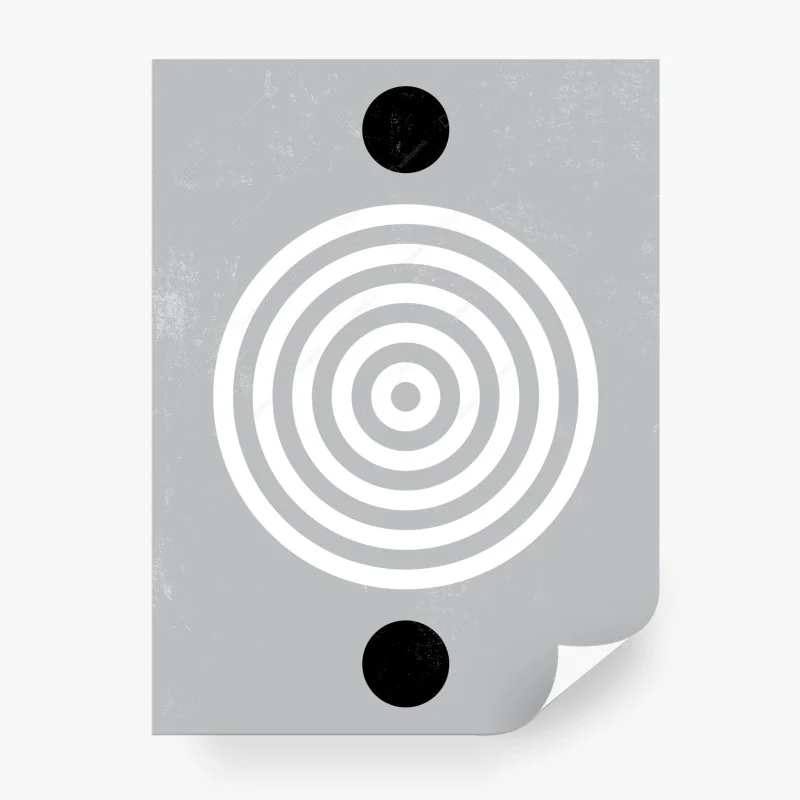 Wall mural minimal geometric concentric circles artwork