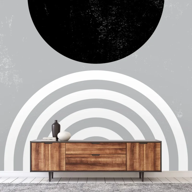 Wall mural minimal geometric arches poster