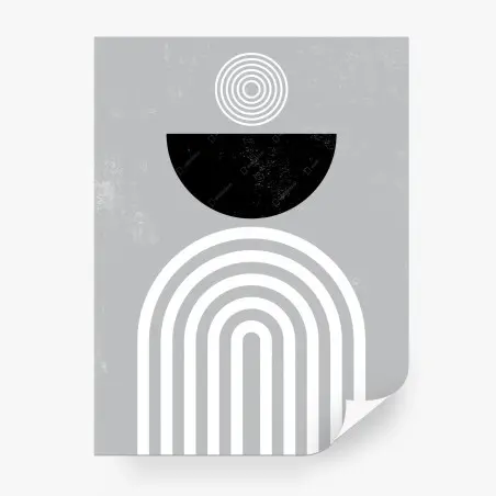 Wall mural minimal geometric arches poster • Wallissimo®