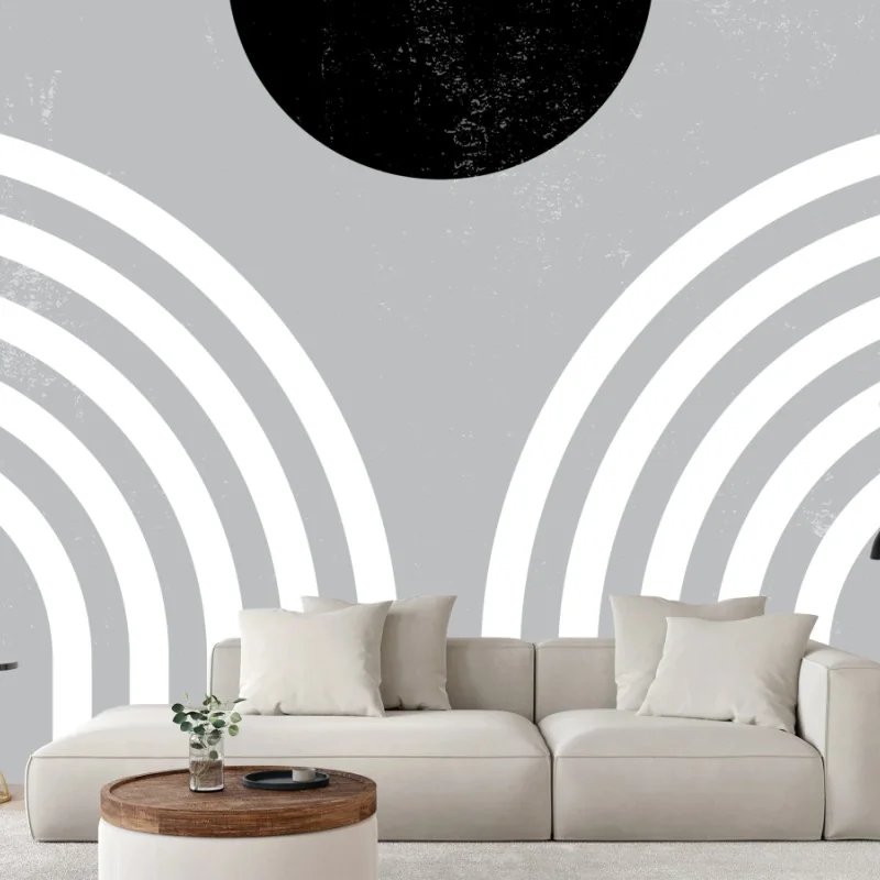 Wall mural minimal monochrome arches