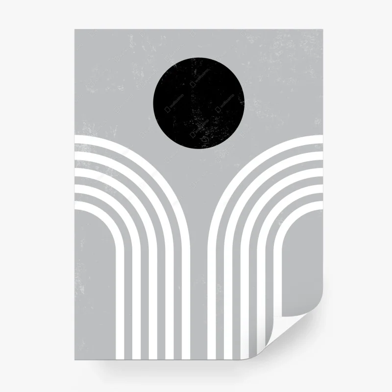 Wall mural minimal black triangle pattern • Wallissimo®