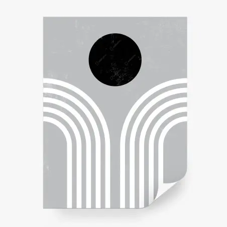 Wall mural minimal monochrome arches • Wallissimo®