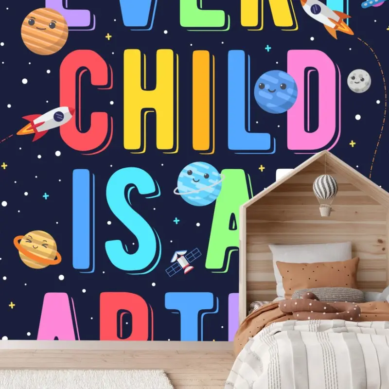 Wall mural every child is an artist
