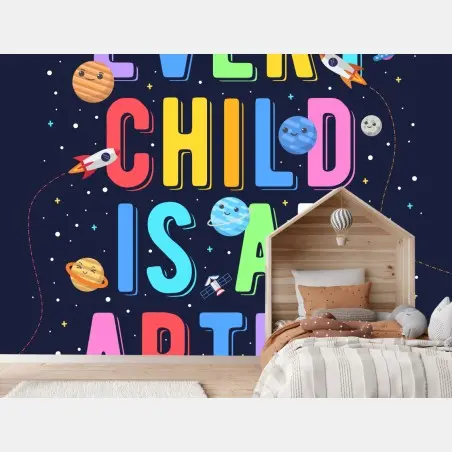 Wall mural every child is an artist • Wallissimo®