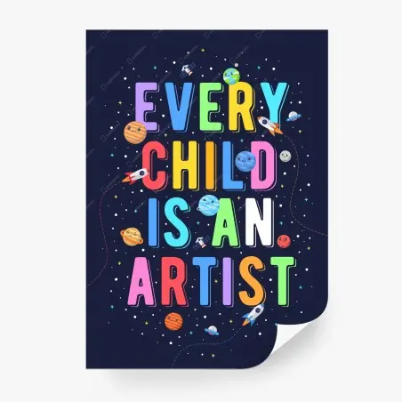 Wall mural every child is an artist • Wallissimo®