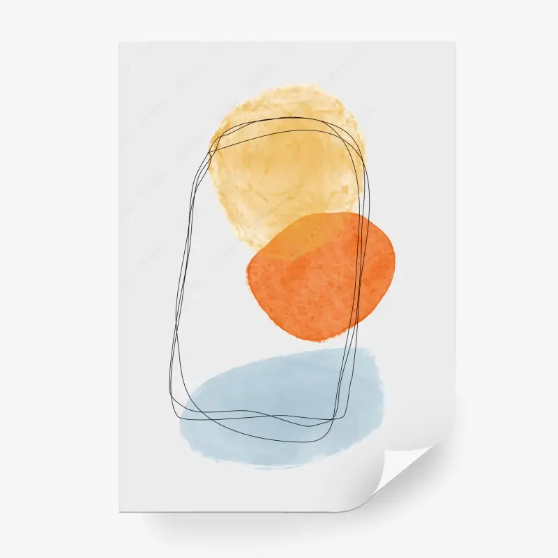 Wall mural geometric sun reflection • Wallissimo®