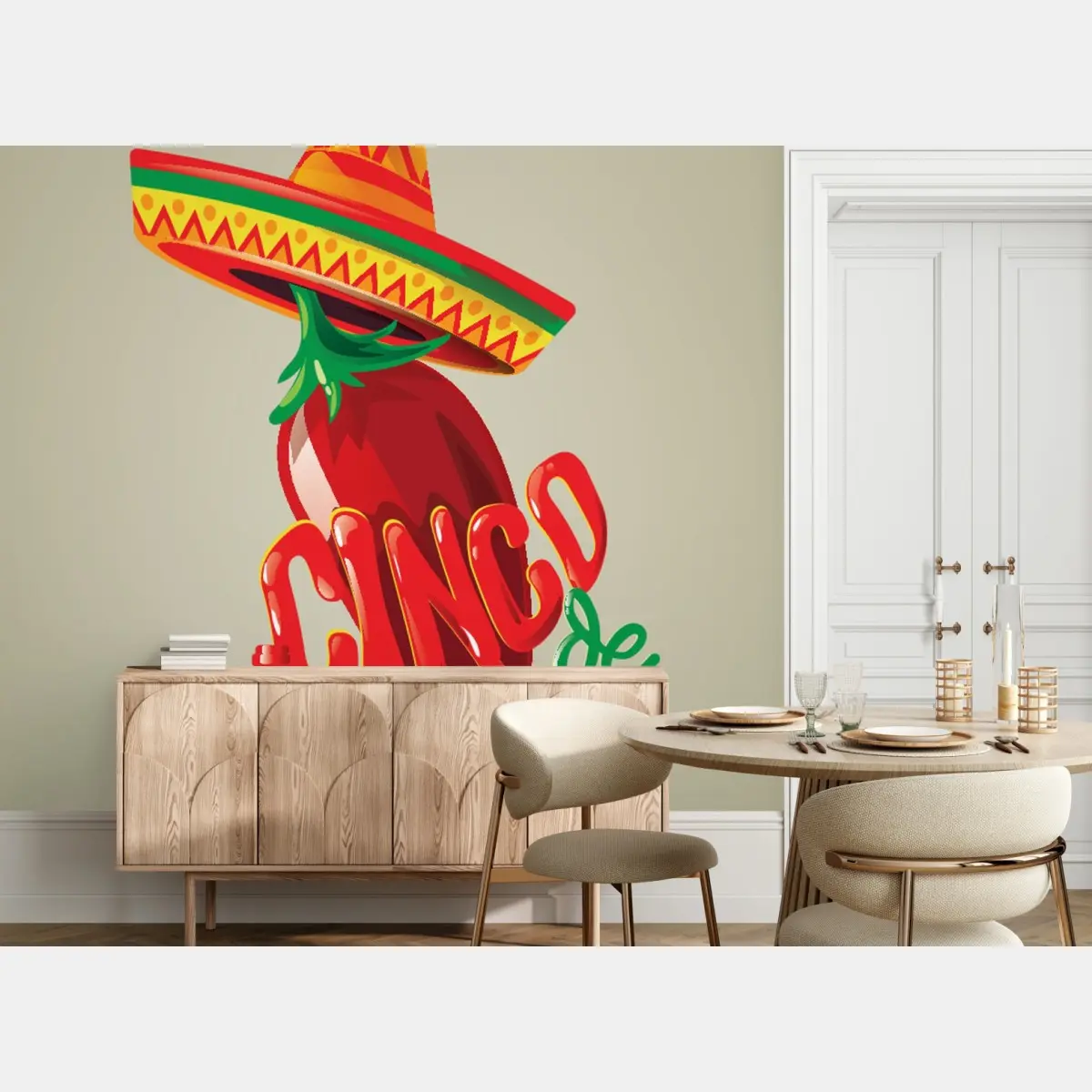 Wall mural vibrant cinco de mayo fiesta design • Wallissimo®