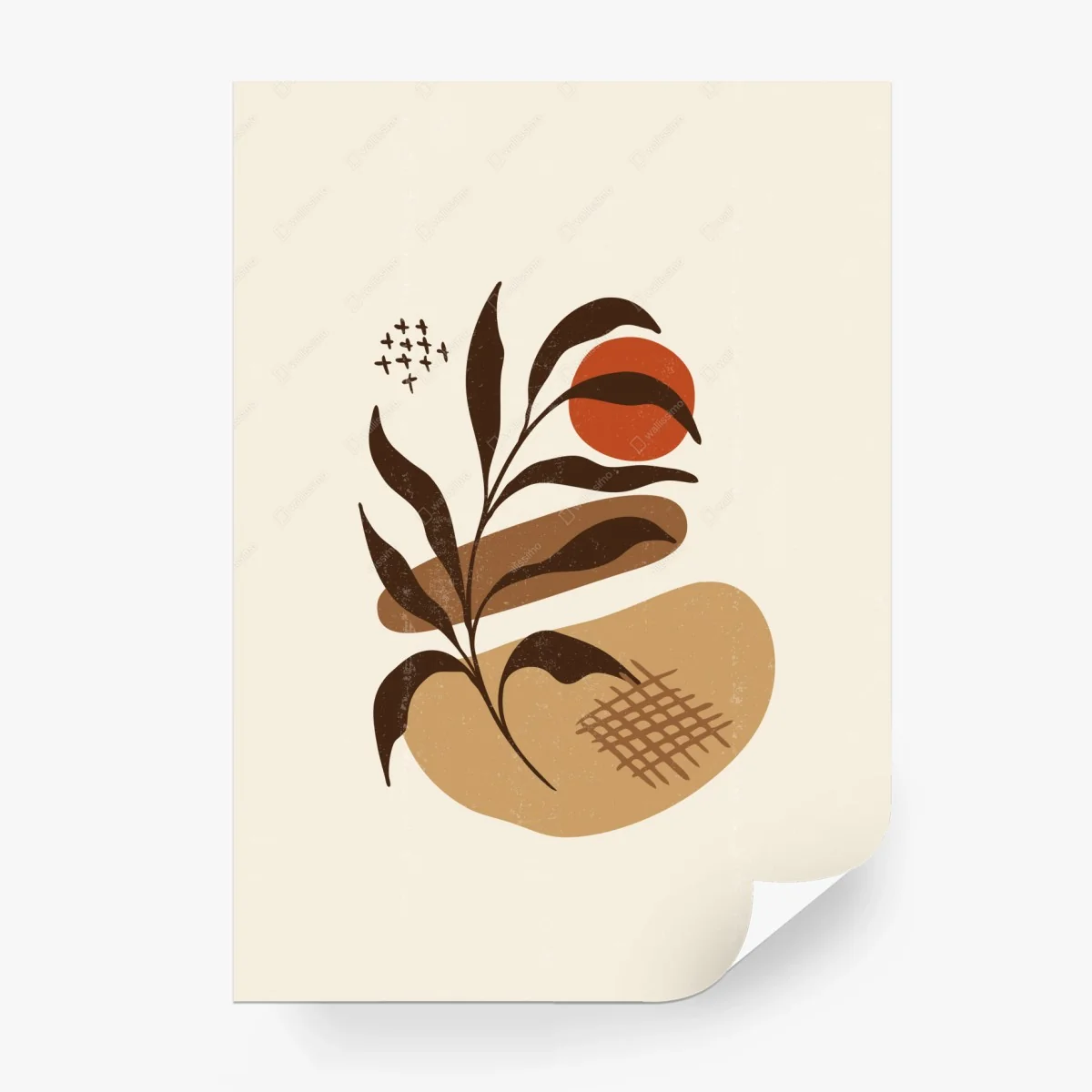 Wall mural minimal boho botanical print • Wallissimo® Wall mural minimal boho botanical print • Wallissimo®