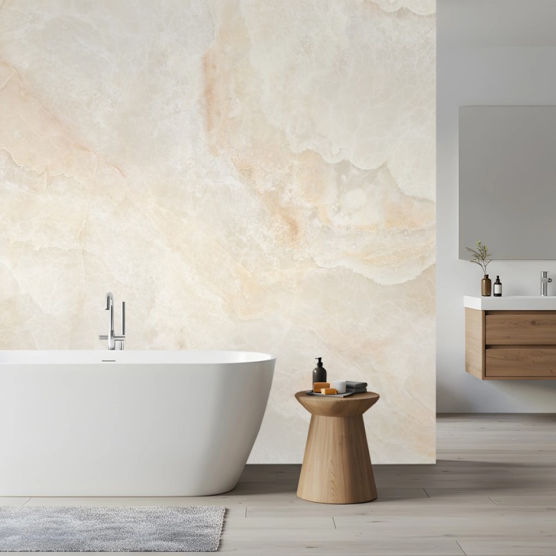 Wall mural beige marble texture wall art