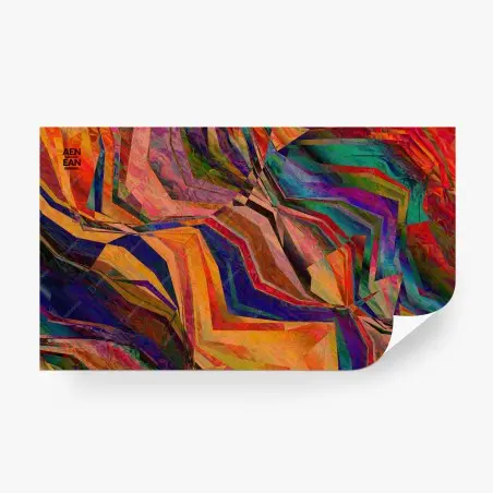 Wall mural vibrant geometric abstract composition • Wallissimo®