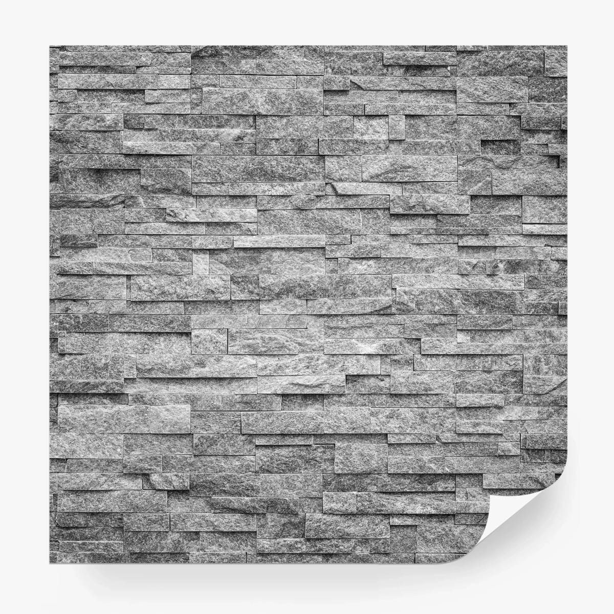 Wall mural textured gray stone wall • Wallissimo®