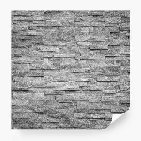 Wall mural textured gray stone wall • Wallissimo®