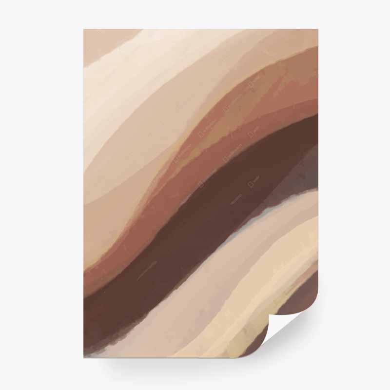 Wall mural neutral beige abstract waves