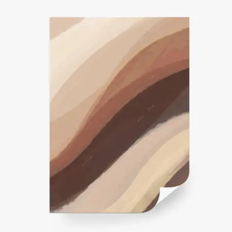 Wall mural neutral beige abstract waves • Wallissimo®