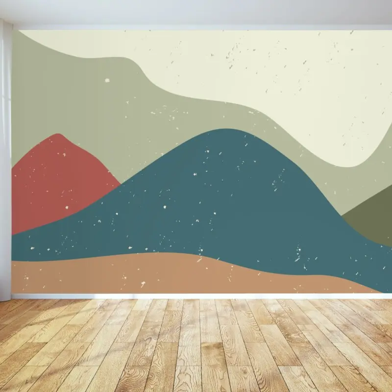 Wall mural abstract japanese mountain landscape