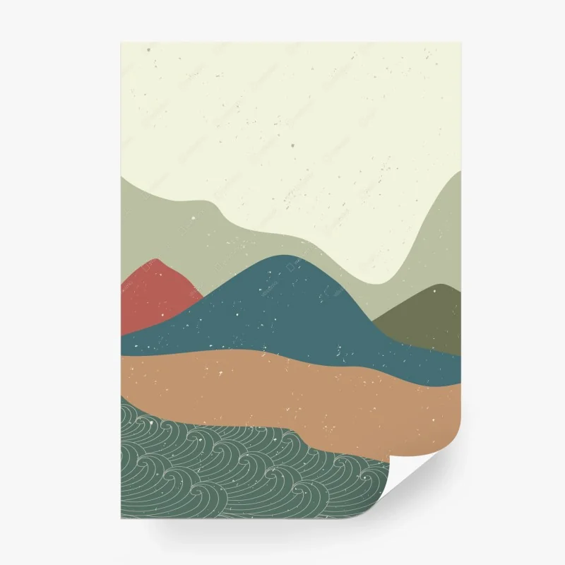Wall mural hand-drawn barber tools pattern • Wallissimo®