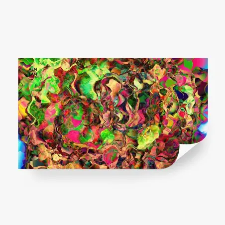 Wall mural vibrant abstract kaleidoscope pattern • Wallissimo®