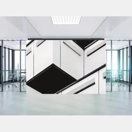 Wall mural minimalist geometric building facade • Wallissimo®