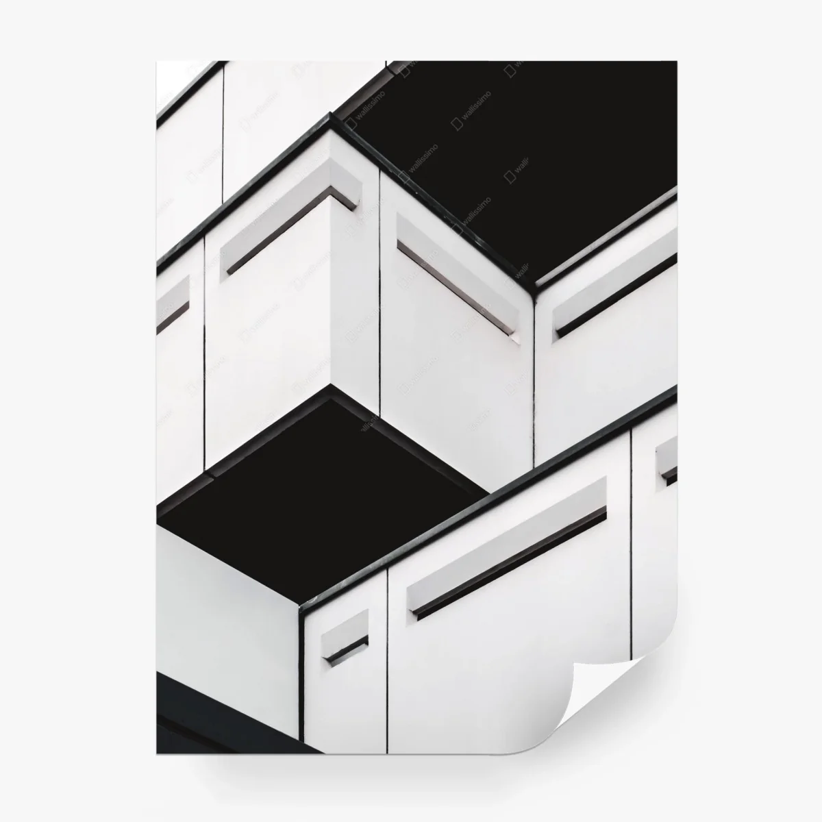 Wall mural minimalist geometric building facade • Wallissimo®