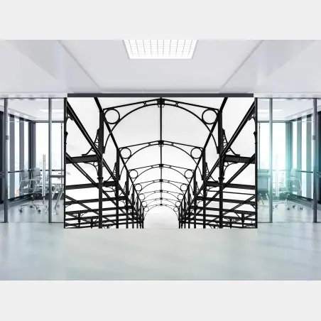 Wall mural industrial iron arches architectural study • Wallissimo®