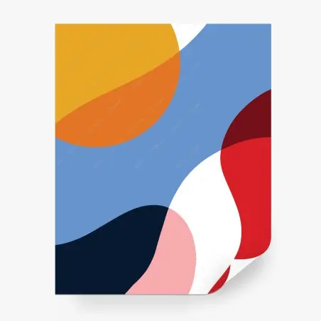 Wall mural bold geometric color composition • Wallissimo®