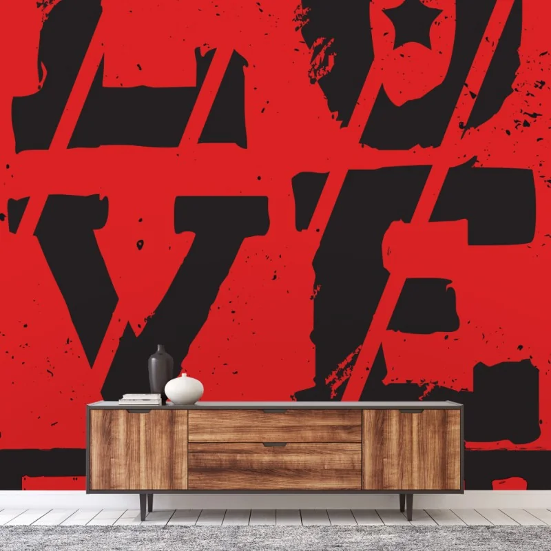 Wall mural love rock poster art