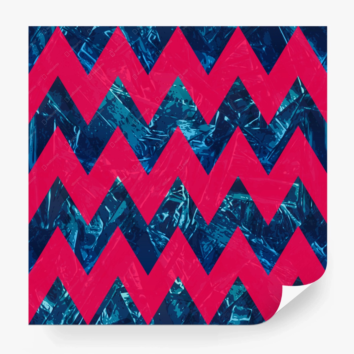 Wall mural bold pink zigzag chevron pattern • Wallissimo®