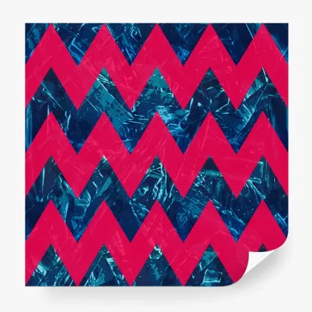 Wall mural bold pink zigzag chevron pattern • Wallissimo®