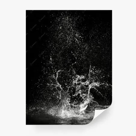 Wall mural dramatic water splash in motion • Wallissimo®