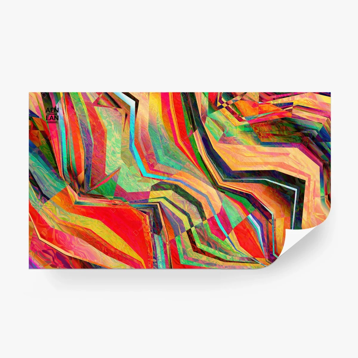 Wall mural vibrant geometric abstraction • Wallissimo® Wall mural vibrant geometric abstraction • Wallissimo®
