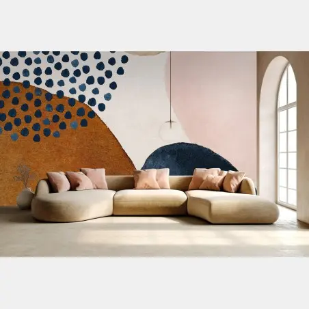Wall mural earthy abstract watercolor composition • Wallissimo®