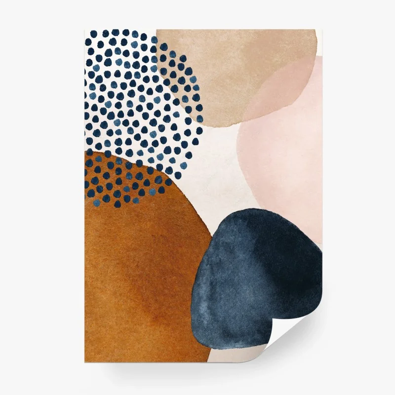 Wall mural red flowing watercolor abstract • Wallissimo®