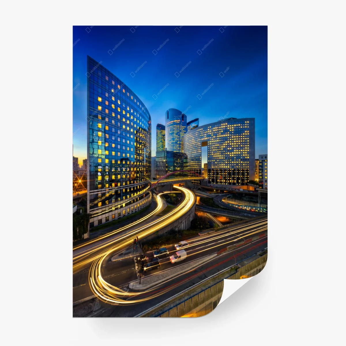 Wall mural modern city skyline at dusk • Wallissimo®