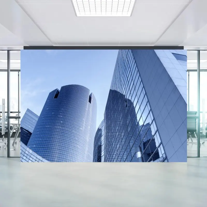 Wall mural modern blue urban skyline