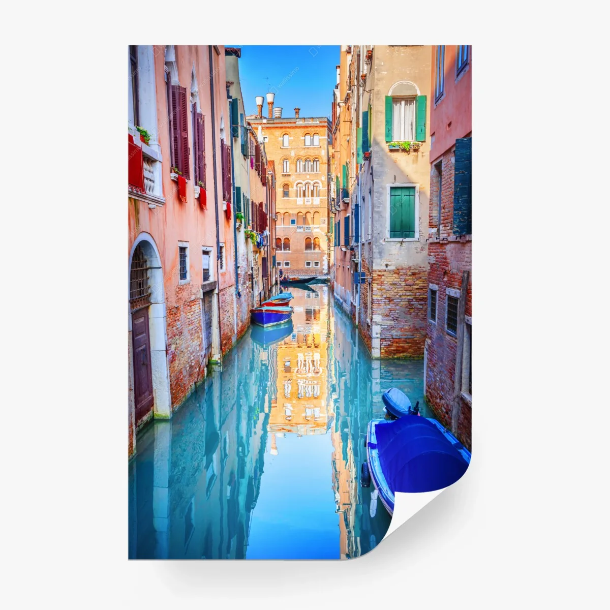 Wall mural Venice canal reflections • Wallissimo® Wall mural Venice canal reflections • Wallissimo®