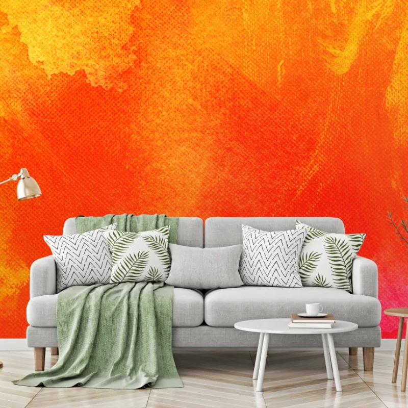 Wall mural vibrant orange abstract gradient • Wallissimo®